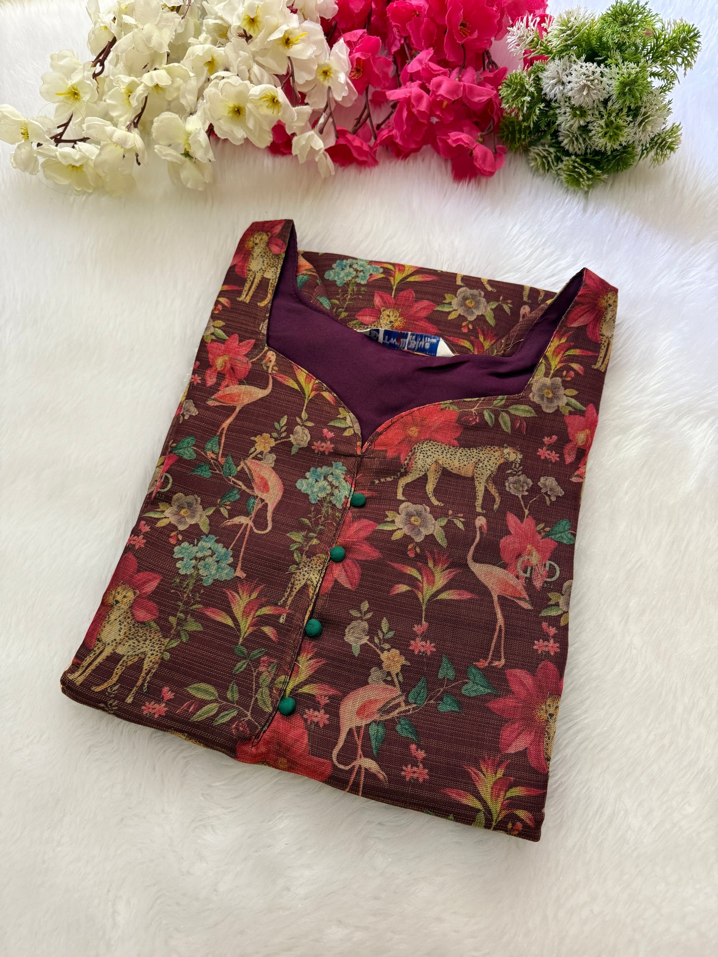 Silk tissue Kurtis