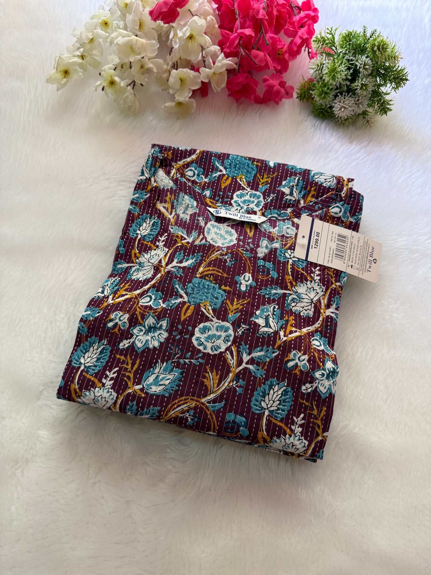 Digital katha cotton Kurtis
