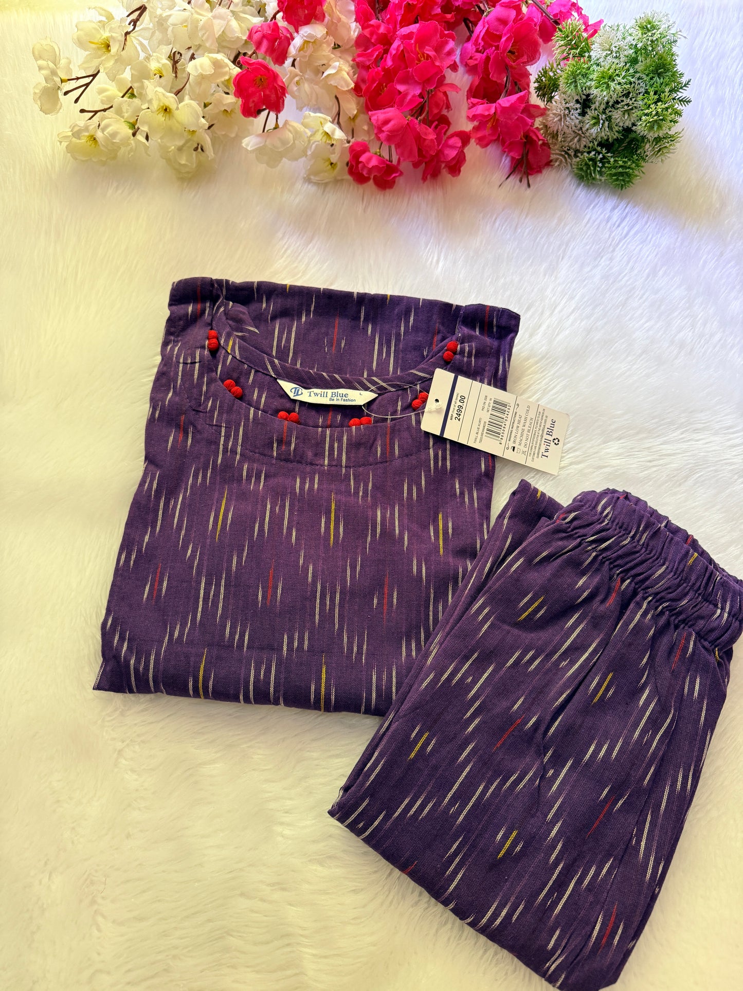 Handloom ikkat co-ord sets