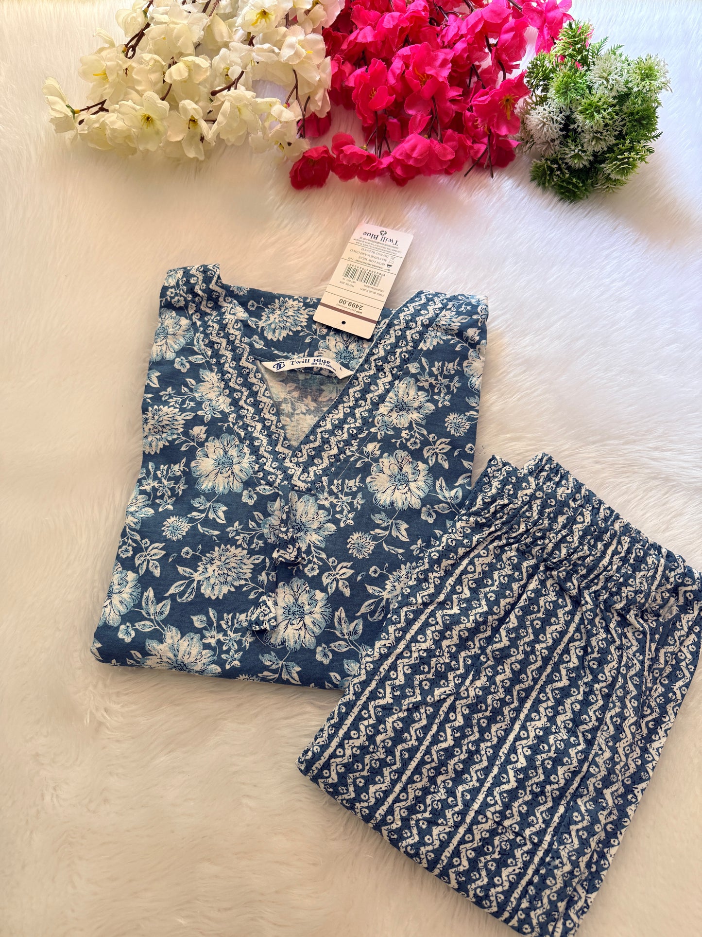 Cotton kurti pant sets