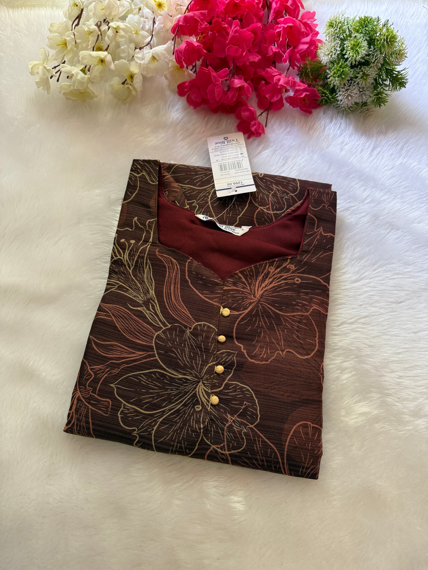 Silk tissue Kurtis