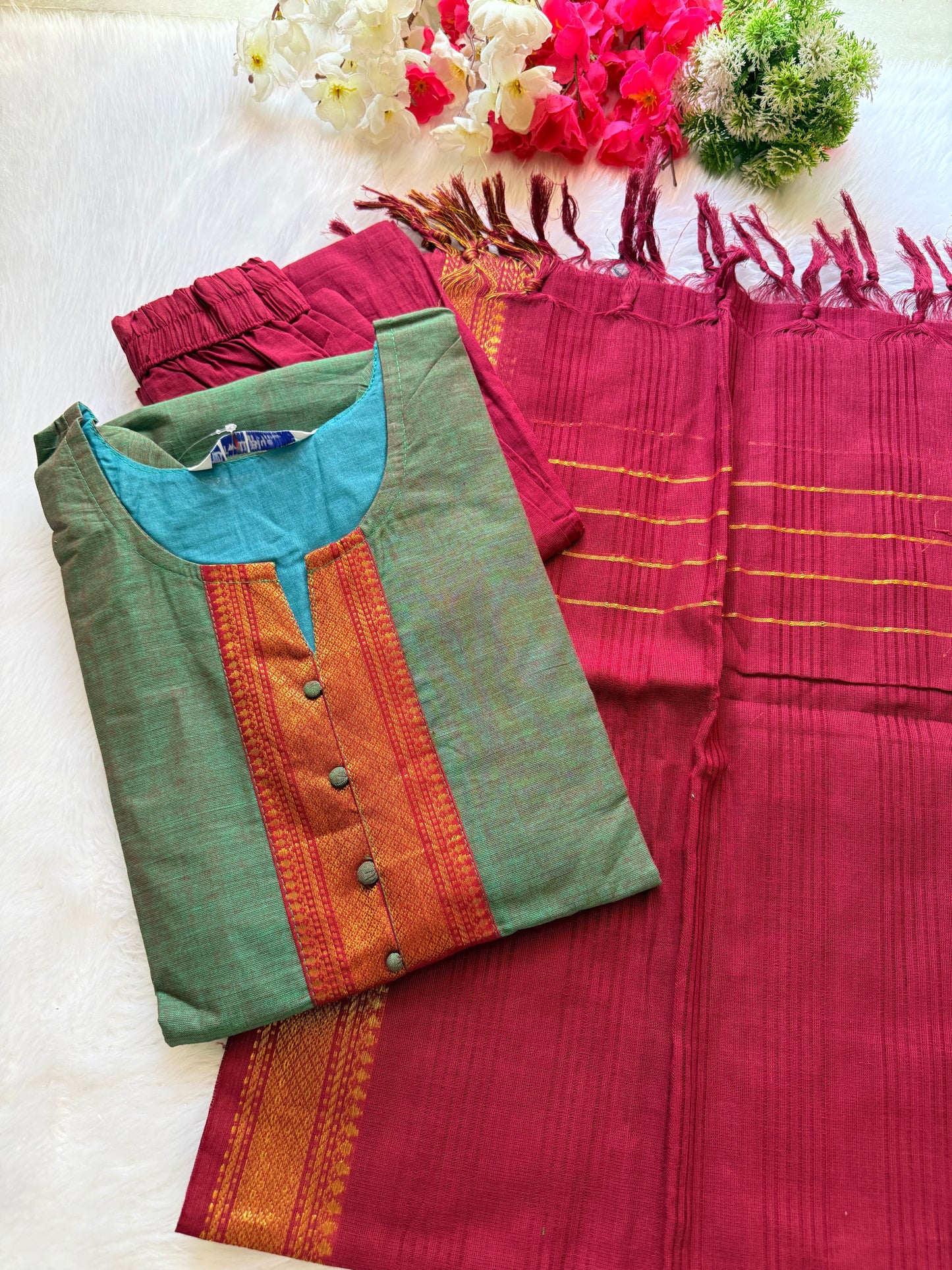 Chettinad cotton kurti pant sets