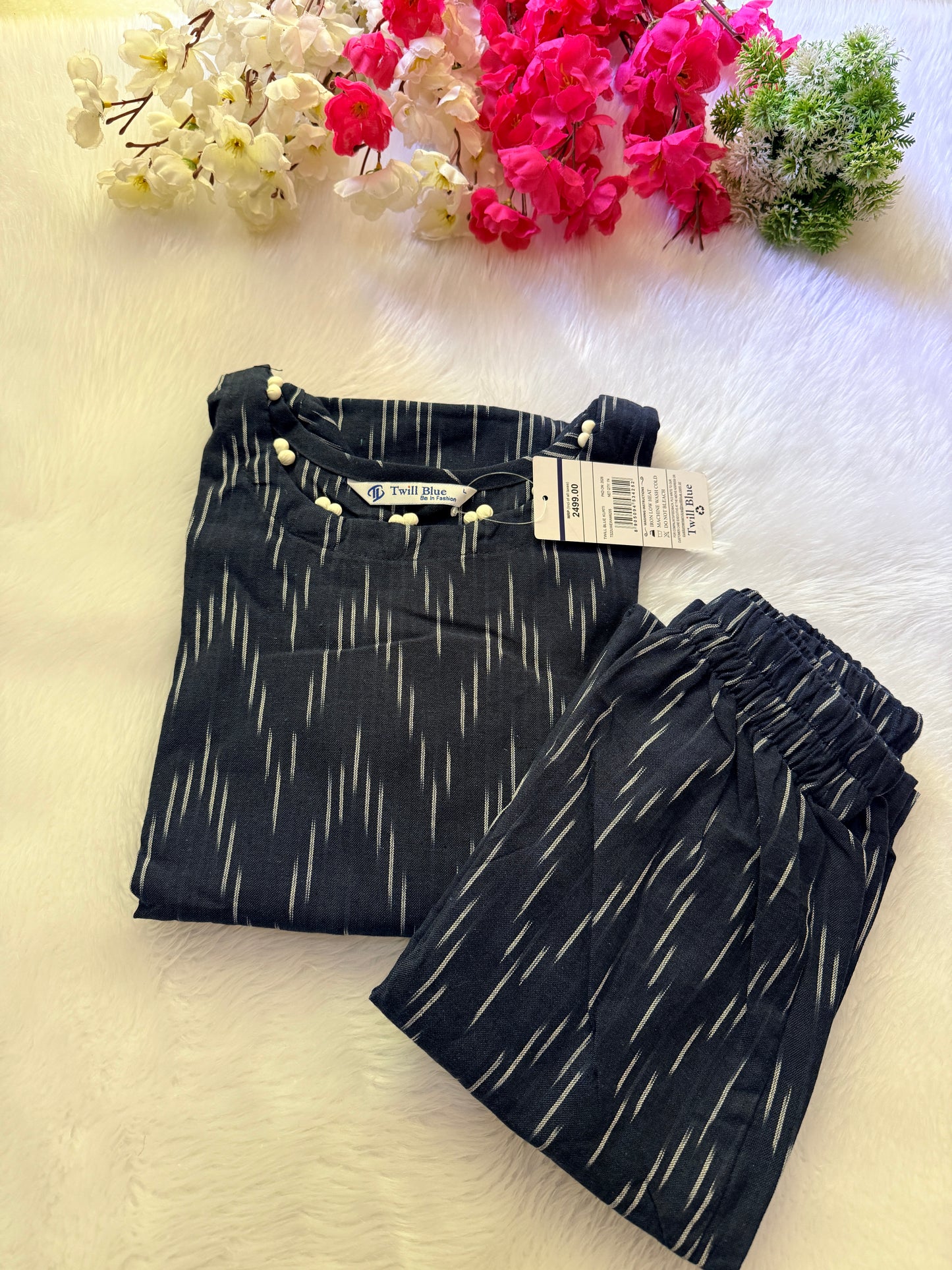 Handloom ikkat co-ord sets
