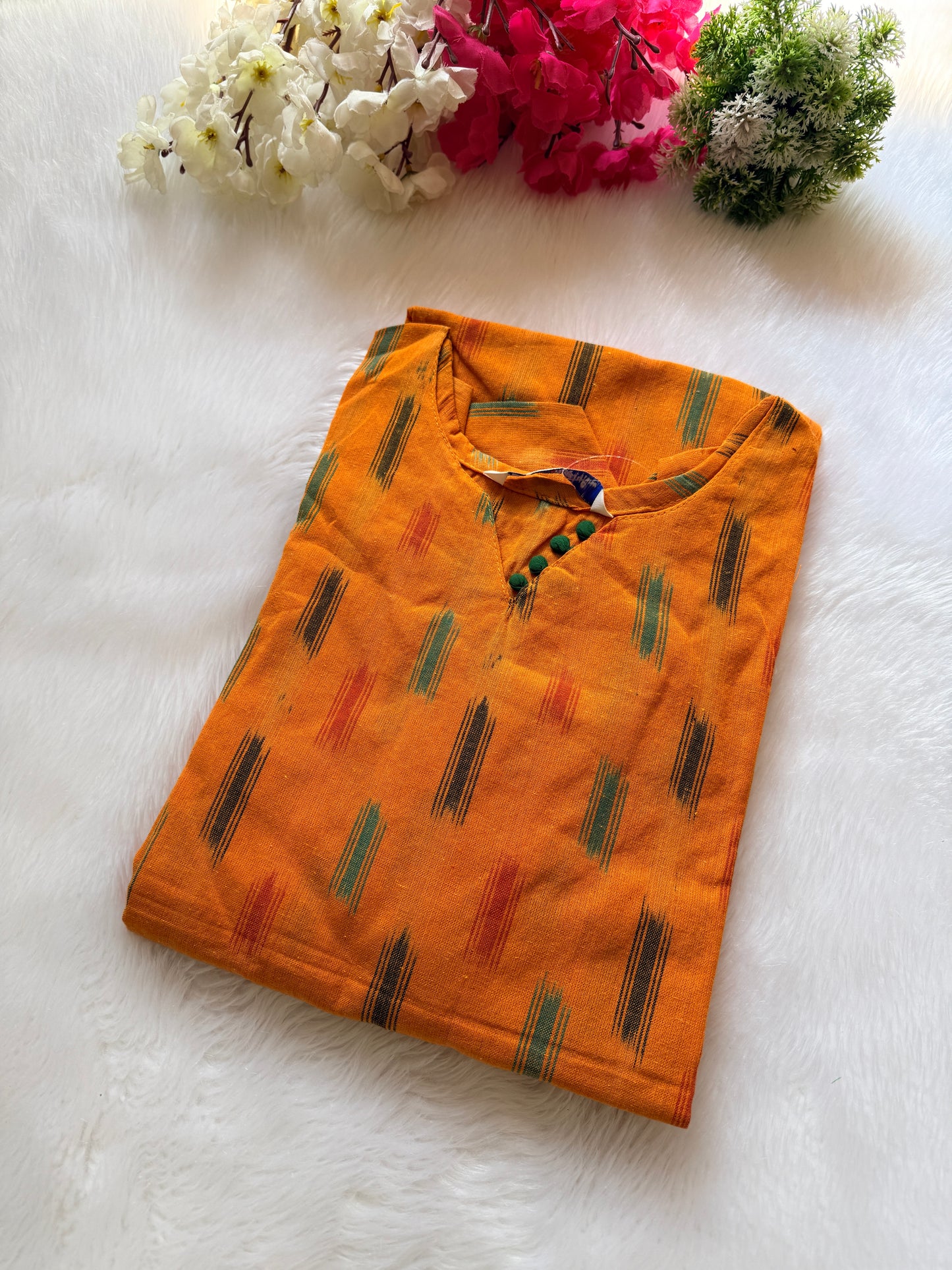Premium ikkat cotton kurtis