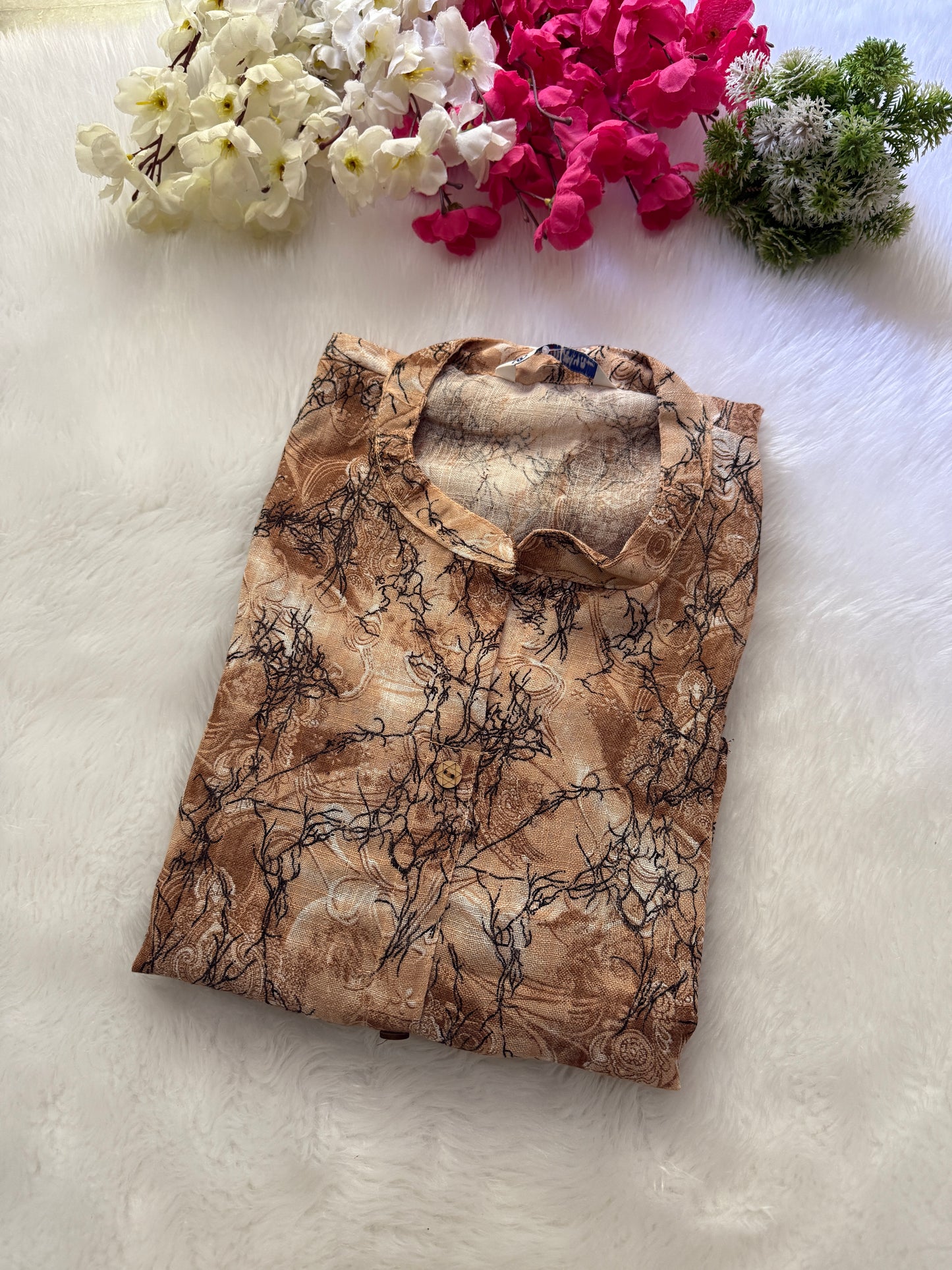 Digital linen Kurtis