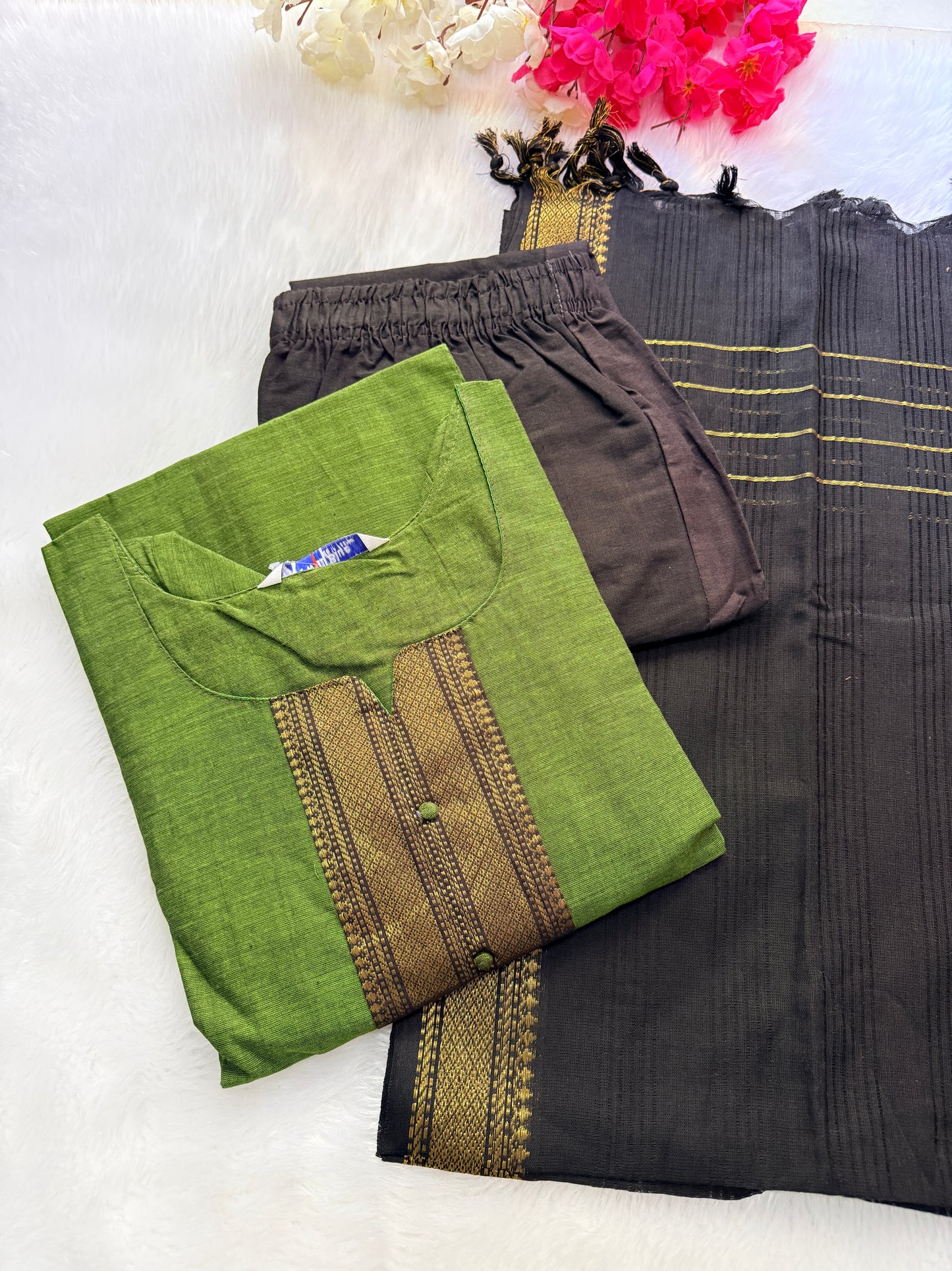 Chettinad cotton Kurtis pant sets