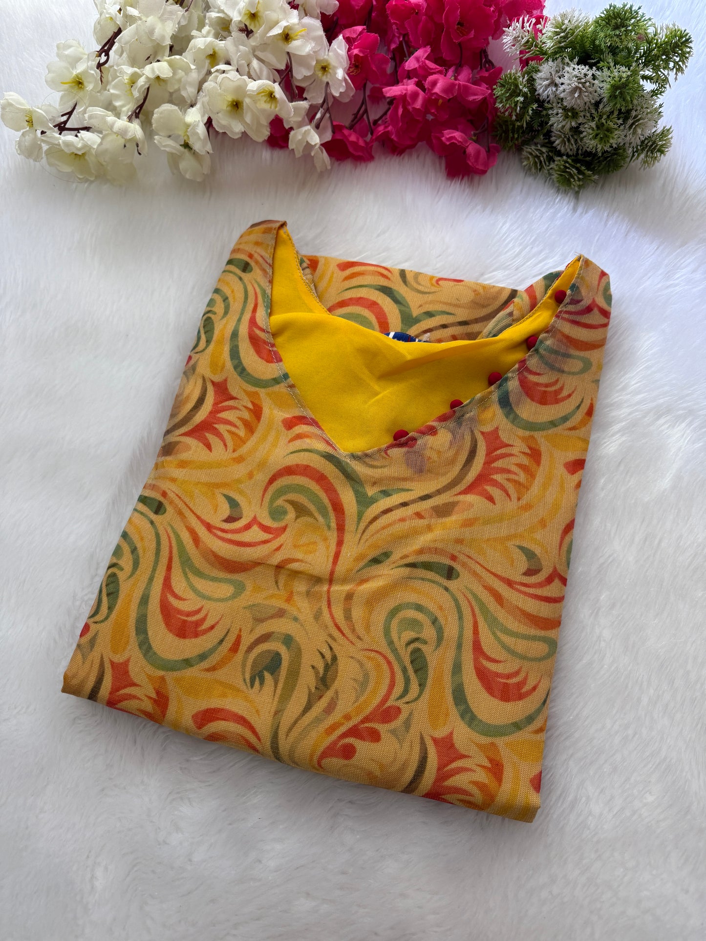 Silk tissue Kurtis