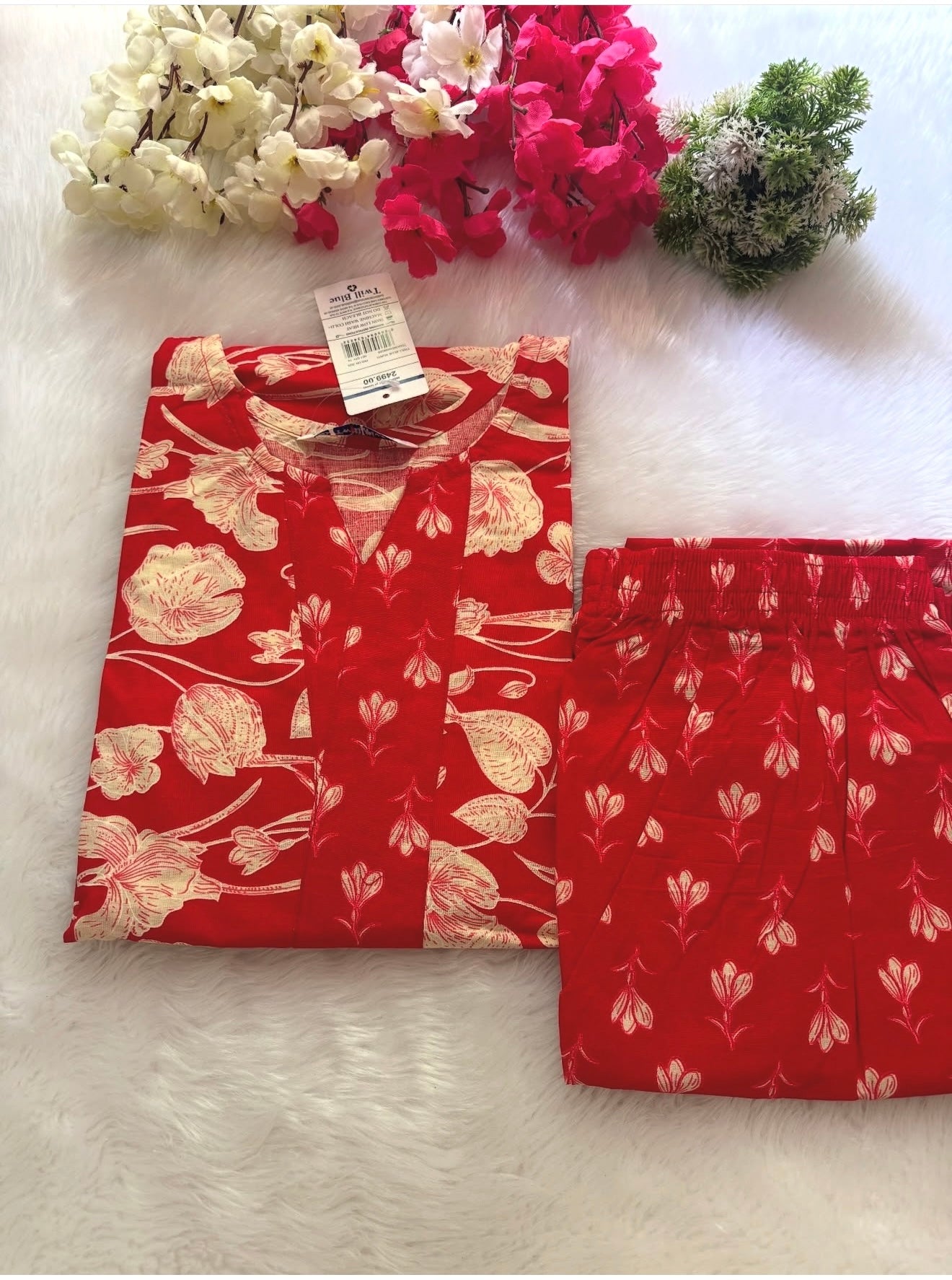 Cotton kurti pant sets