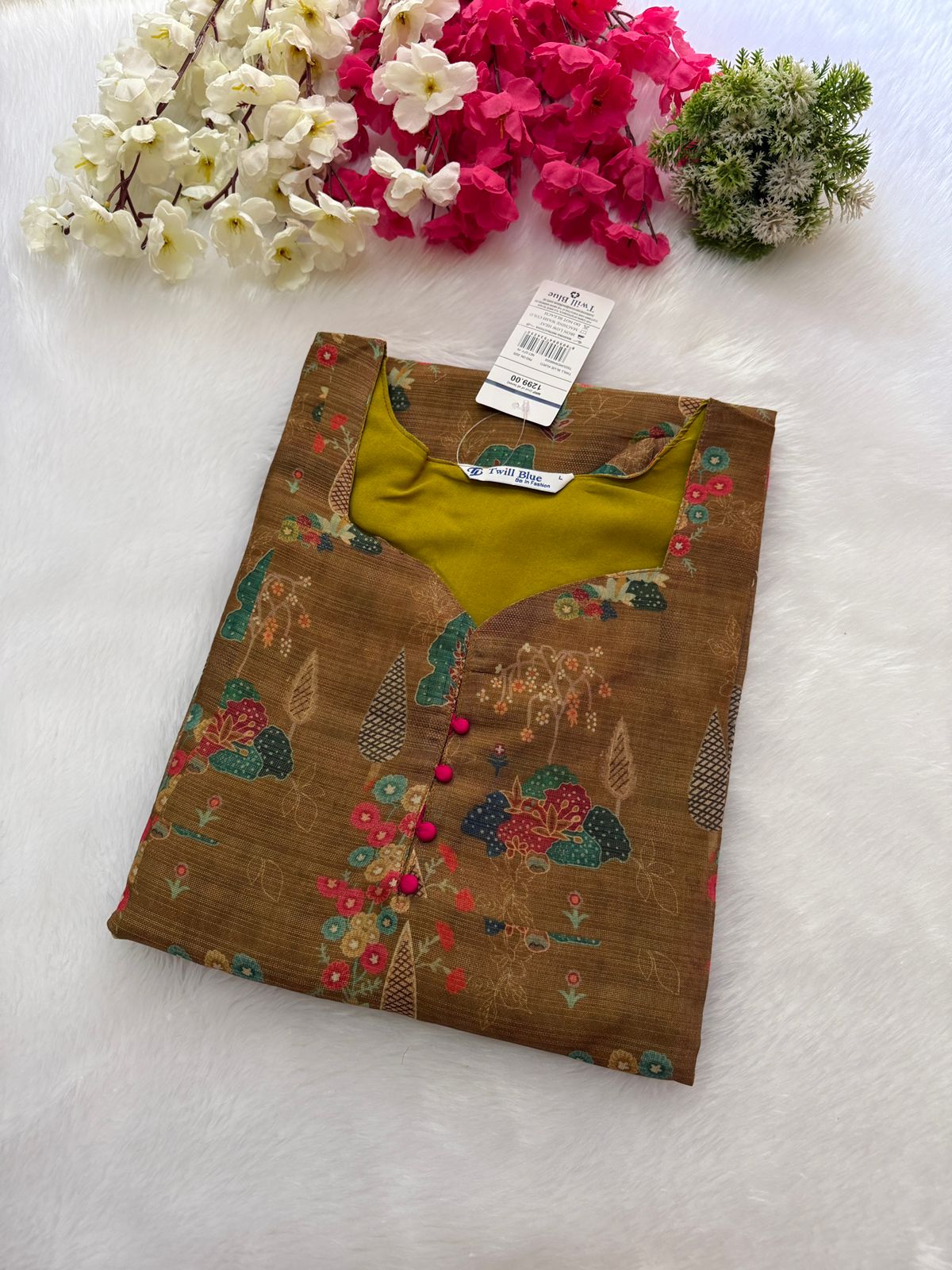 Silk tissue Kurtis