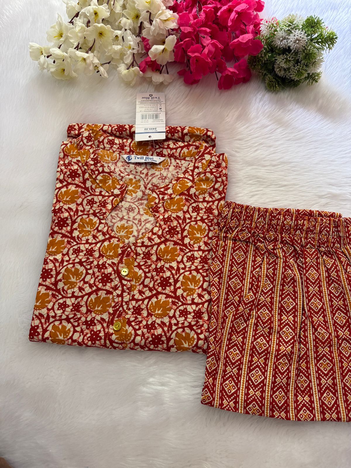 Cotton kurti pant sets