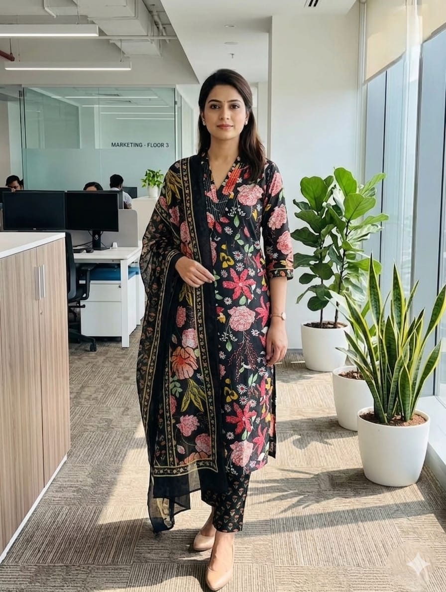 Kalamkari cotton Kurti pant sets