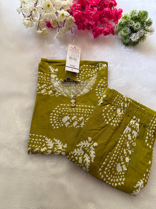 Kalamkari cotton Kurtis pant sets