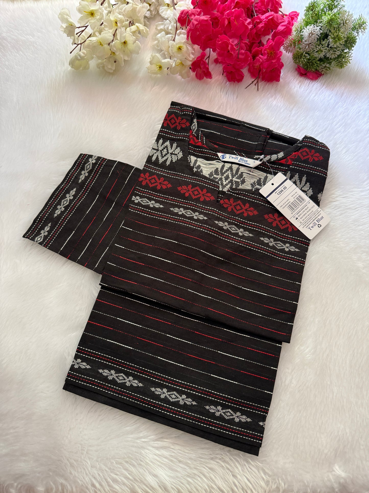 Chettinad cotton Kurtis black