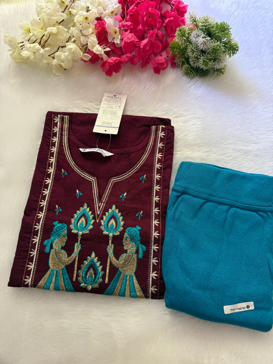 Kurti with jeggins combo