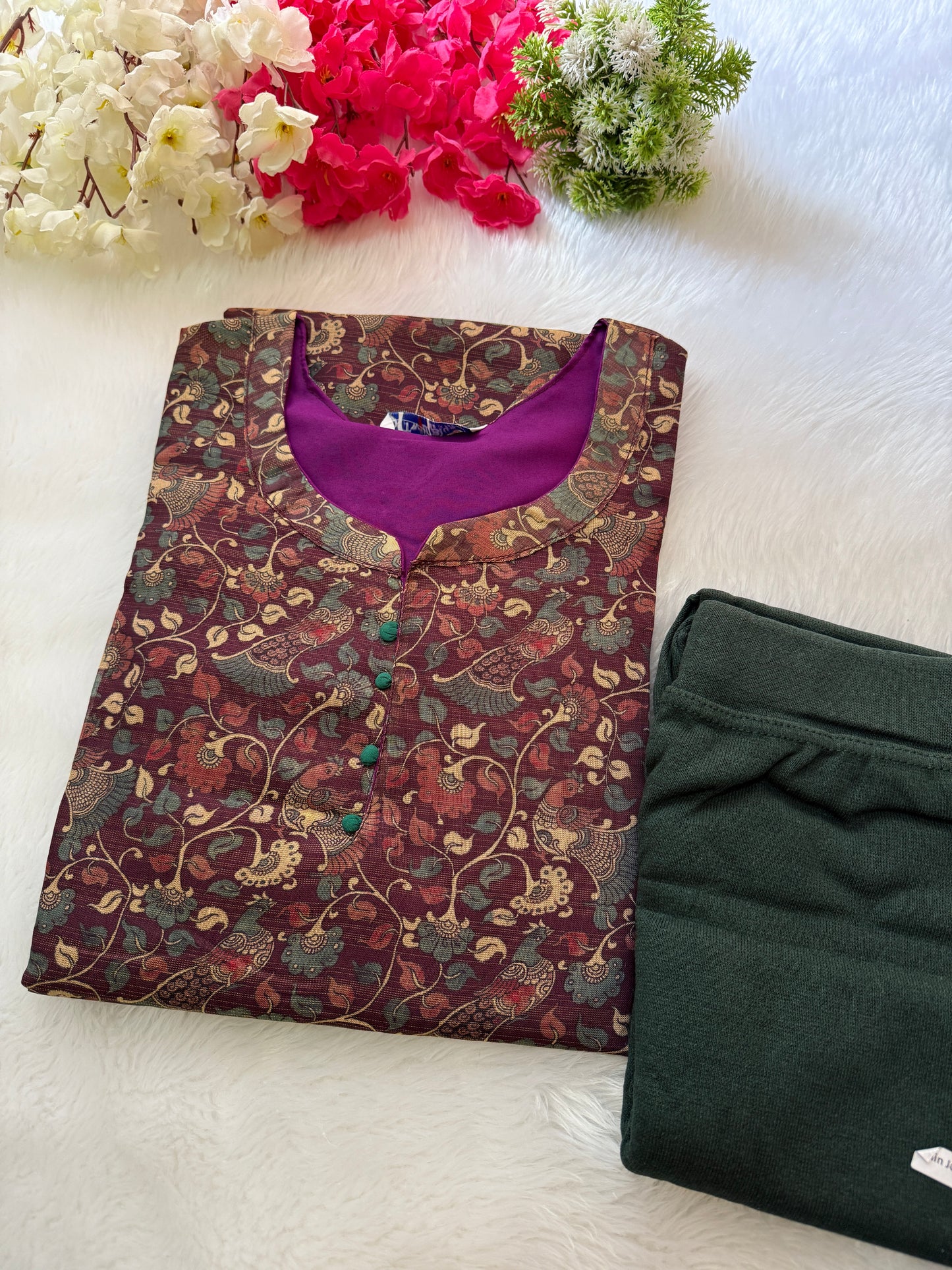 Silk tissue Kurtis combo sets