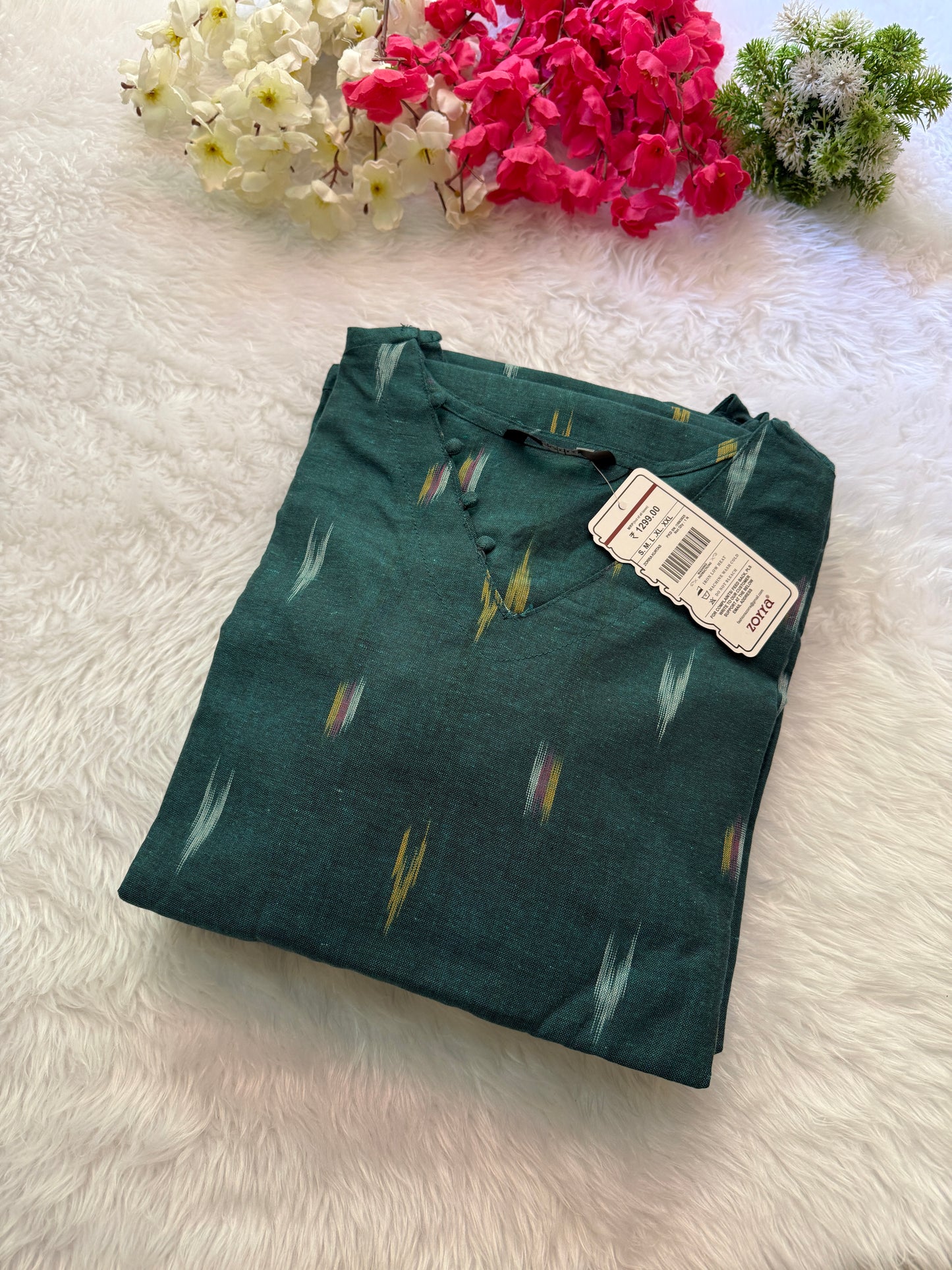 Ikkat cotton Kurtis