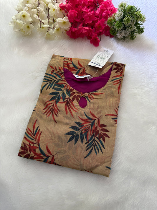 Silk tissue Kurtis