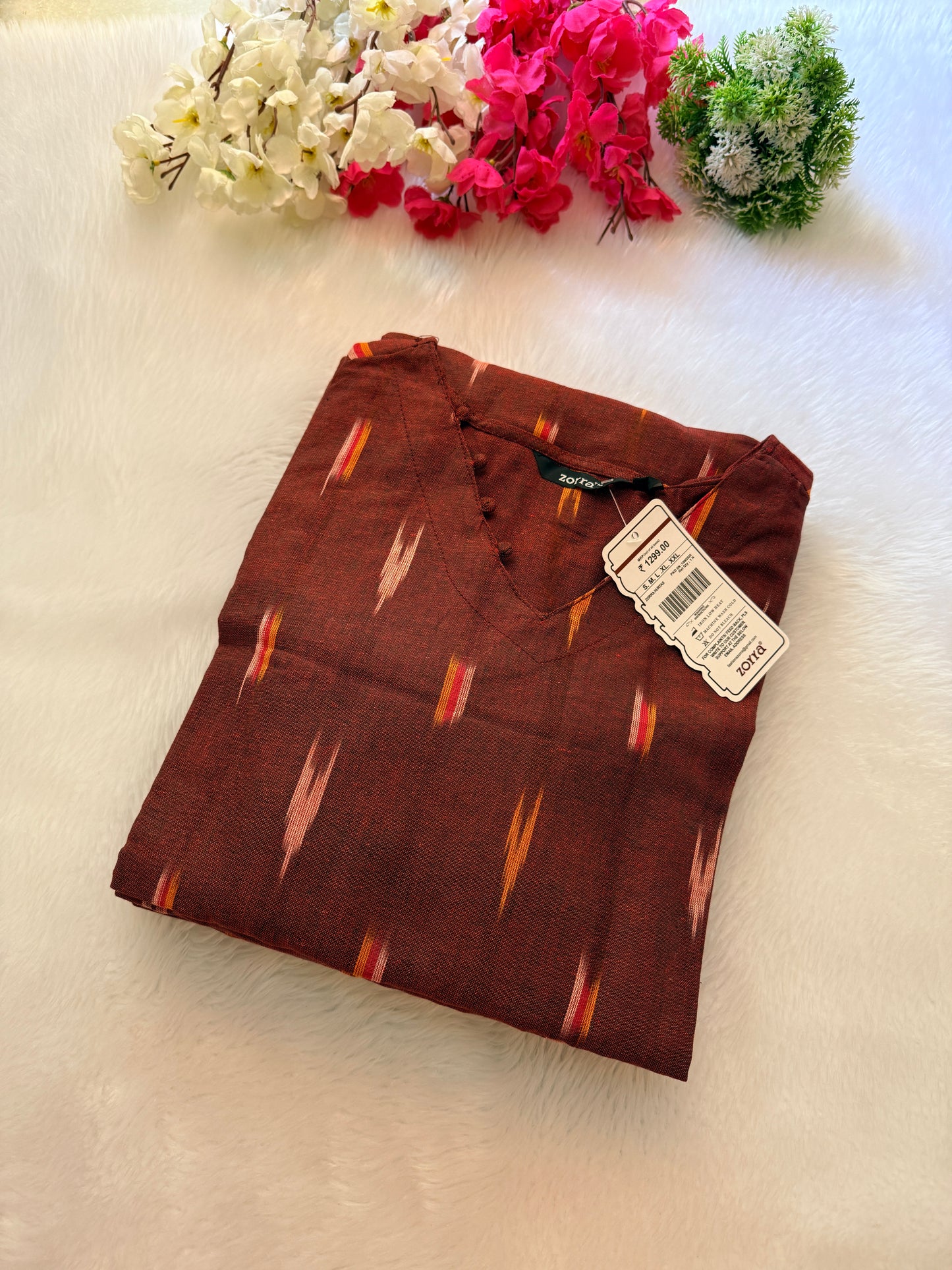 Ikkat cotton Kurtis