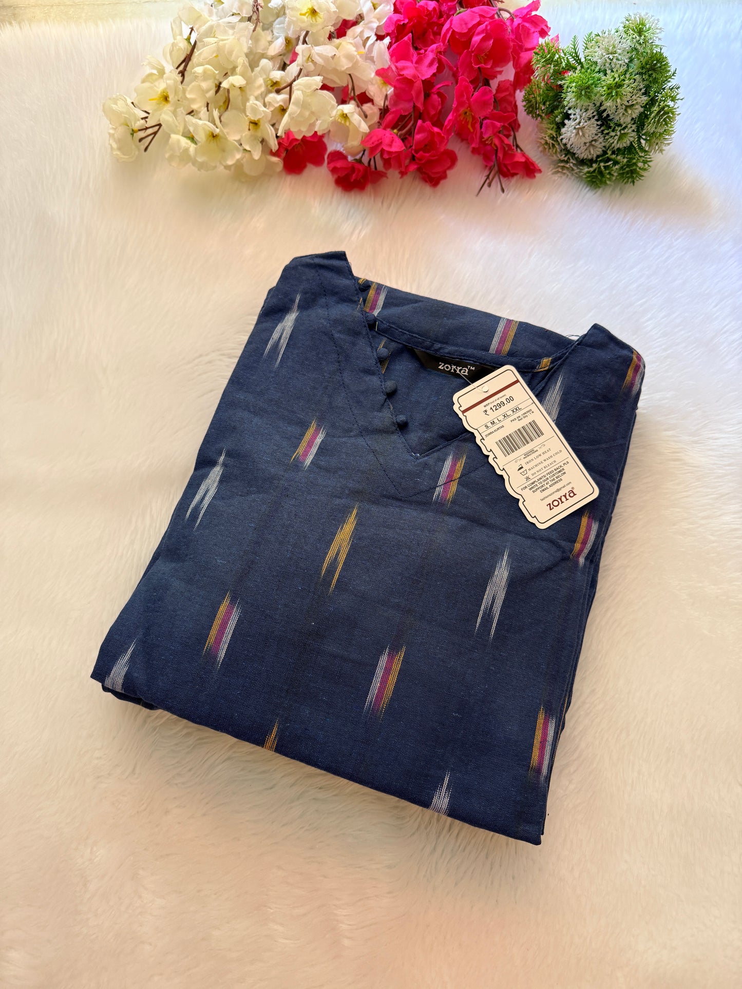 Ikkat cotton Kurtis