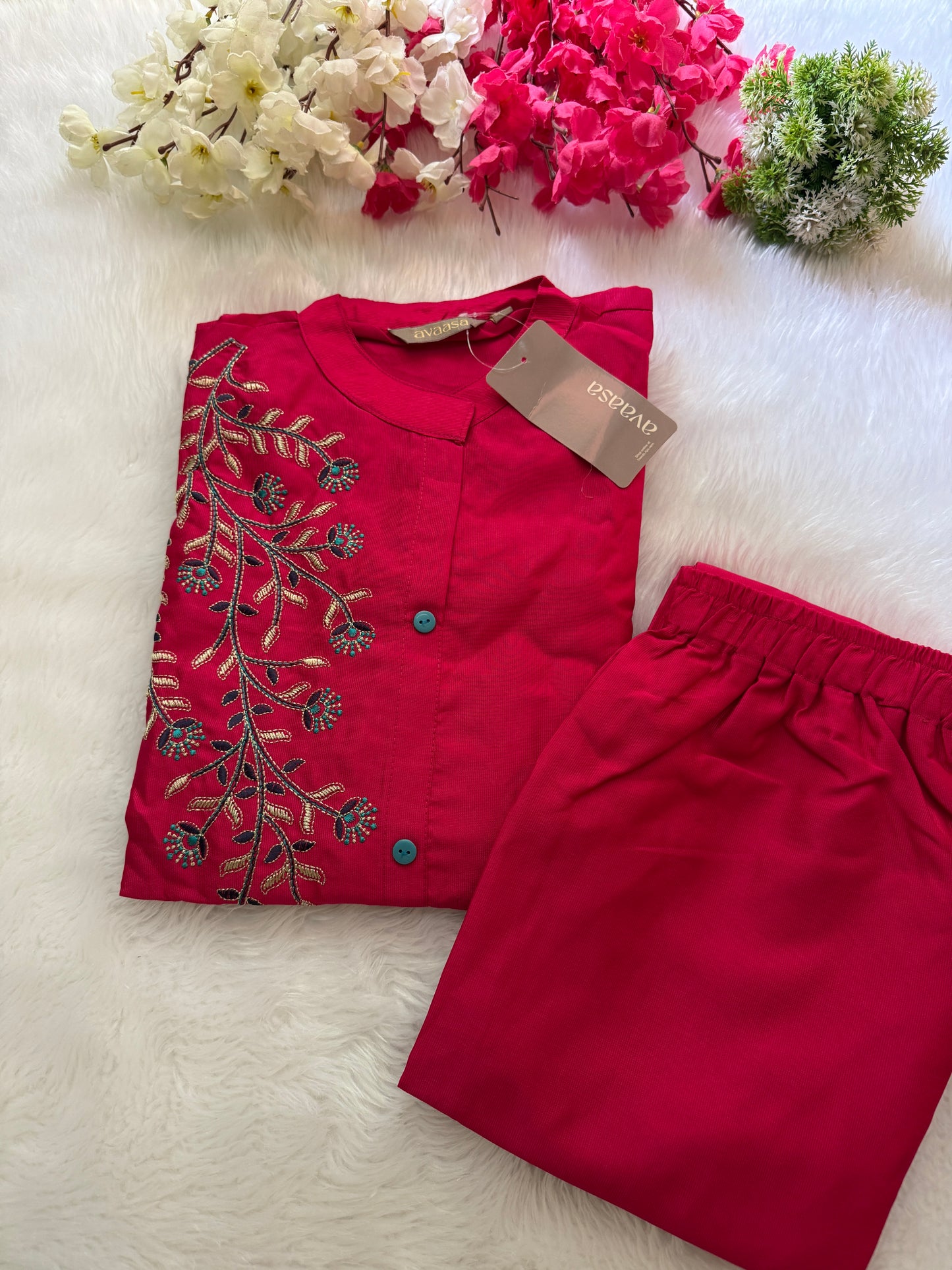 Avaasa aline kurti pant sets