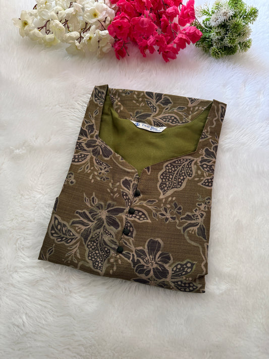 Silk tissue Kurtis