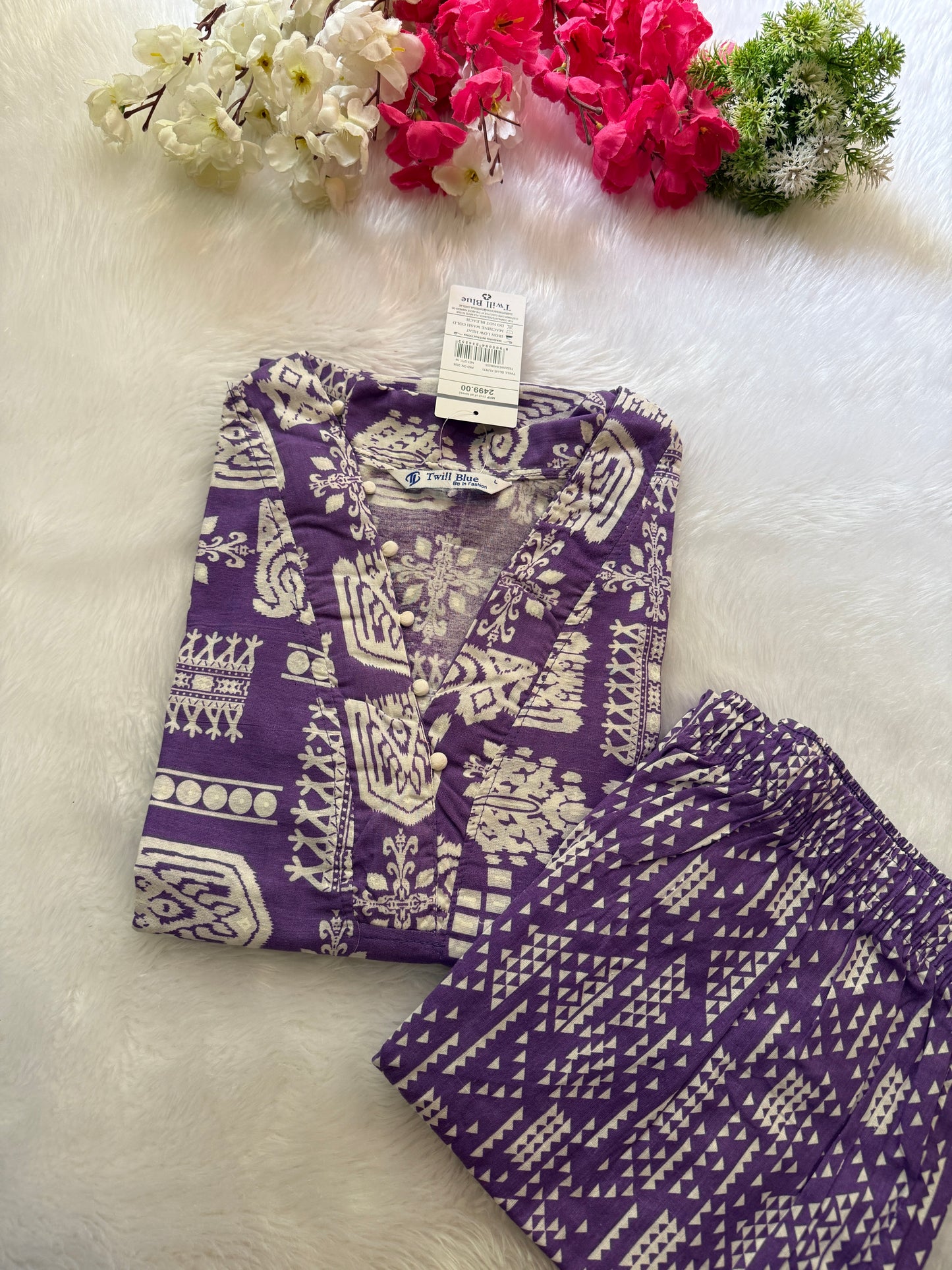 Kalamkari cotton kurti pant set