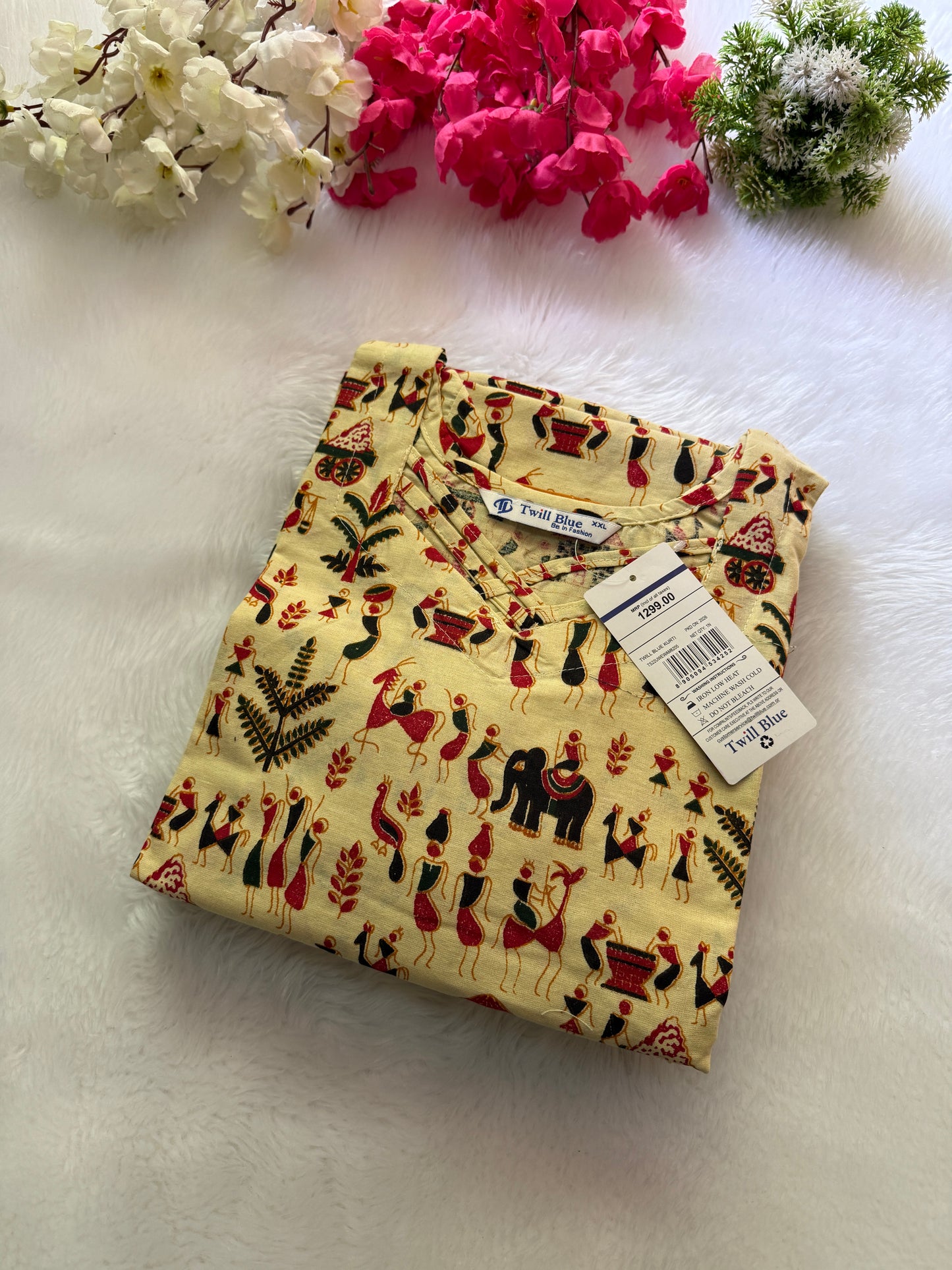 Kalamkari cotton Kurtis red