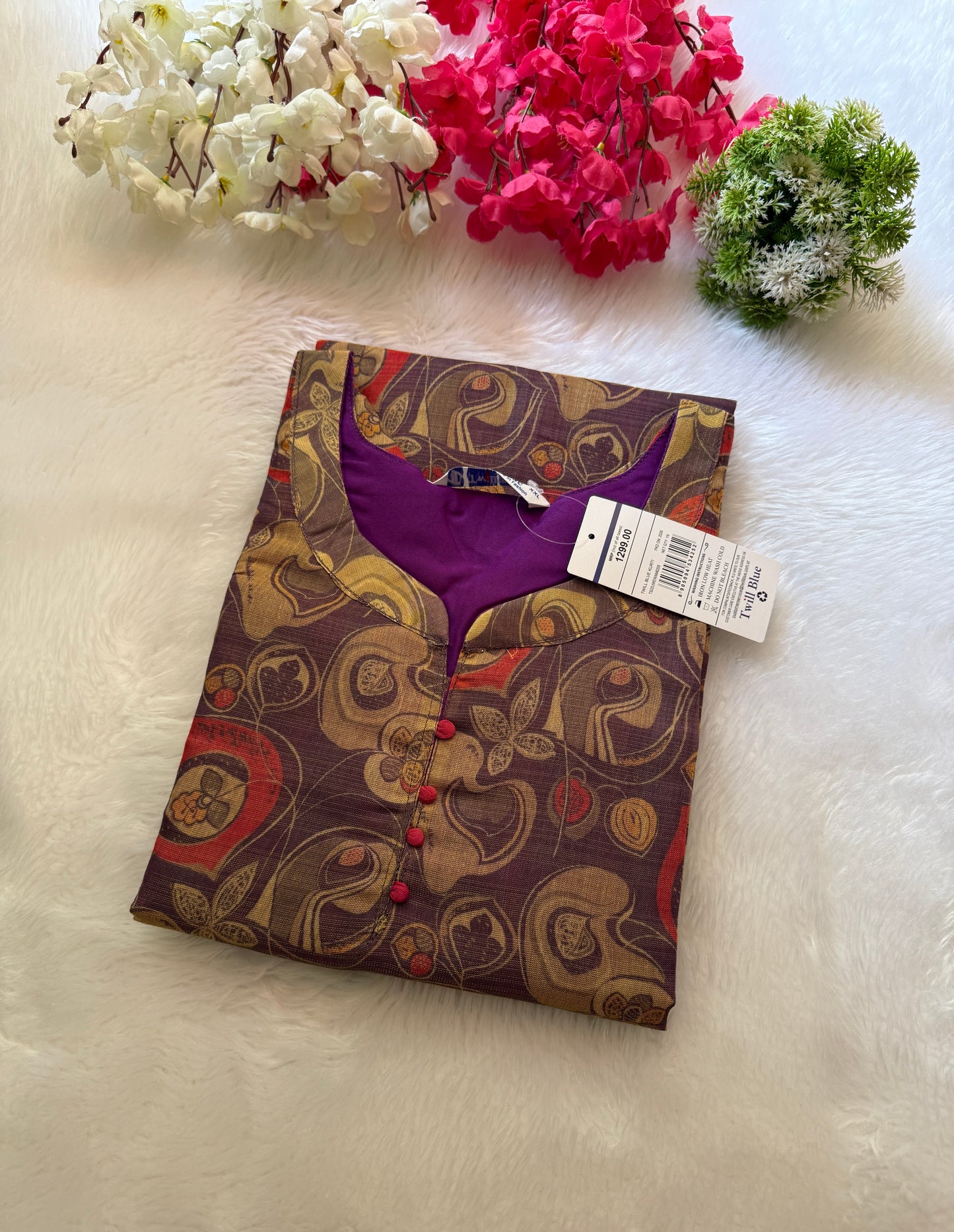 Silk tissue Kurtis