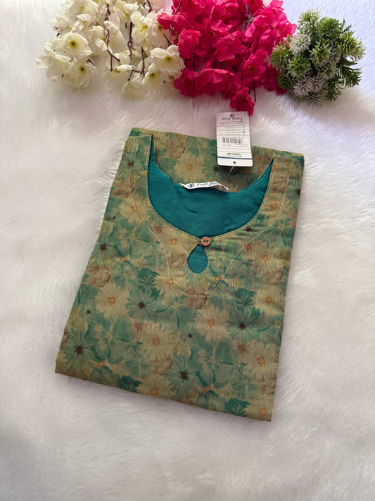 Silk tissue Kurtis