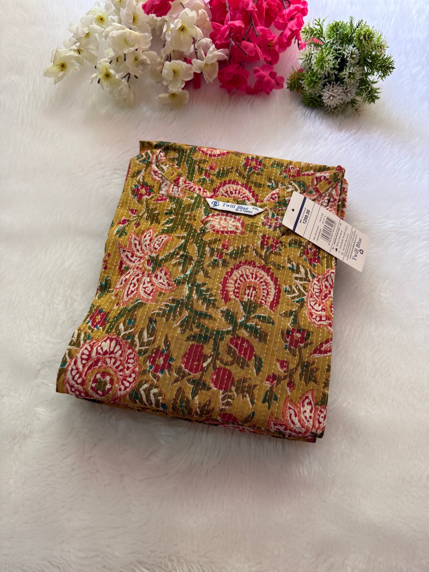 Digital katha cotton Kurtis