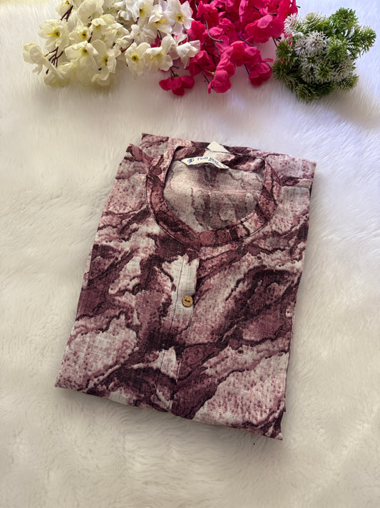 Digital linen Kurtis