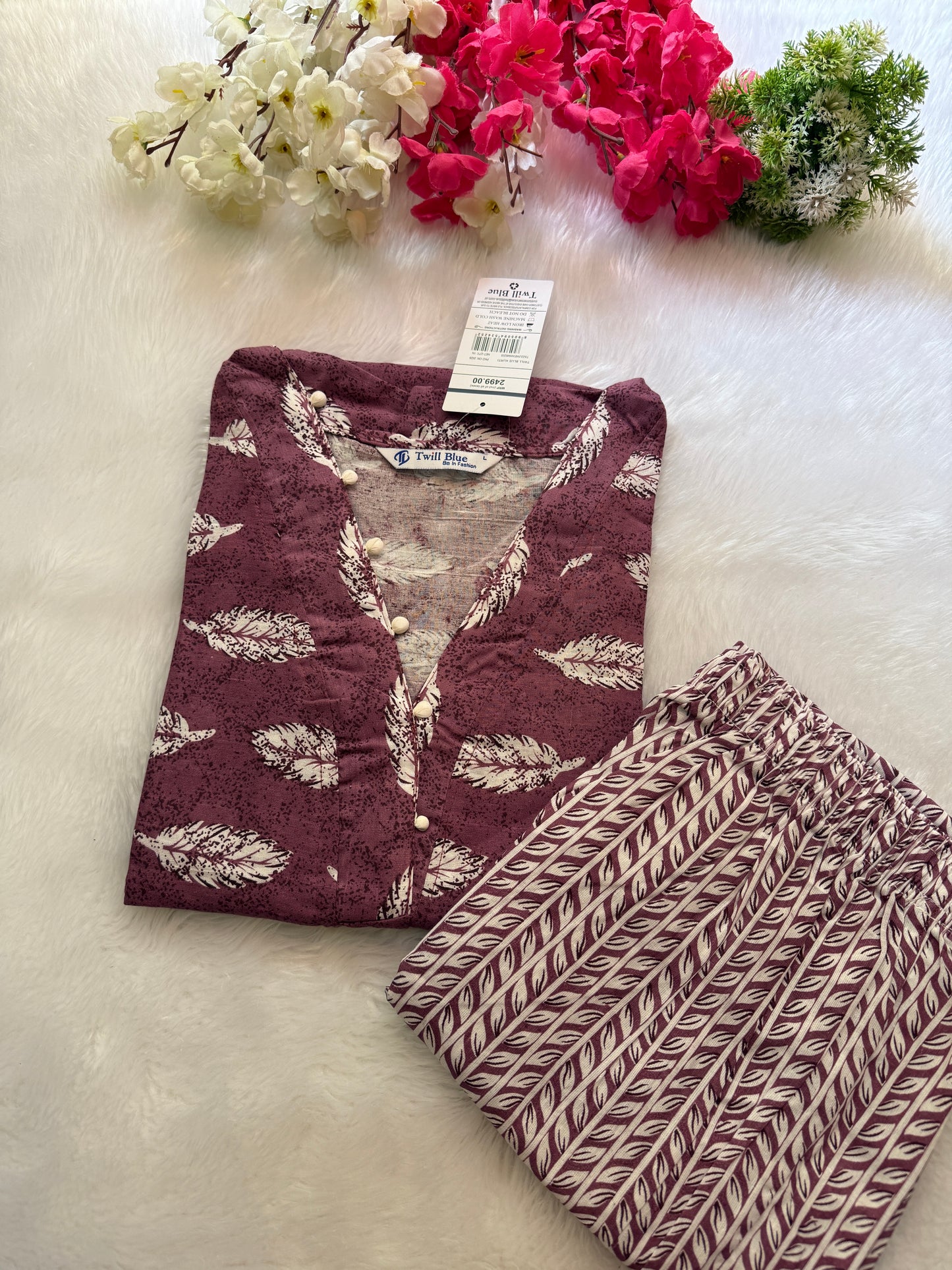 Kalamkari cotton kurti pant set
