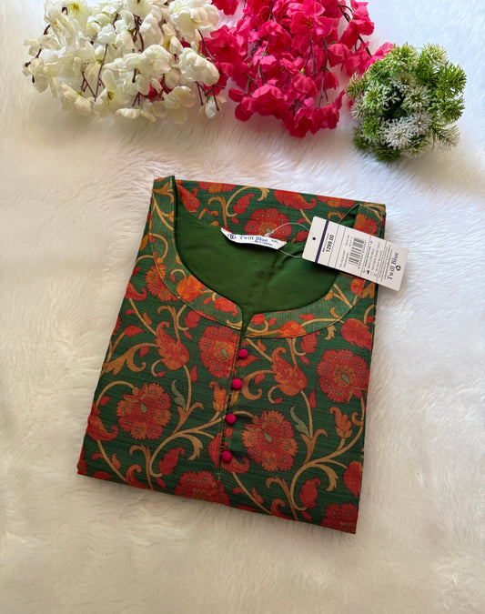 Silk tissue Kurtis