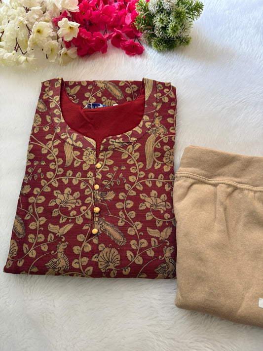 Silk tissue Kurtis combo sets