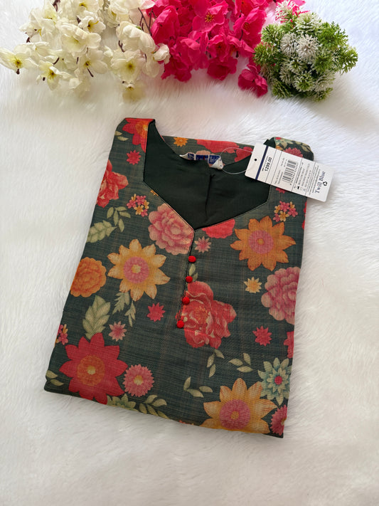 Silk tissue Kurtis