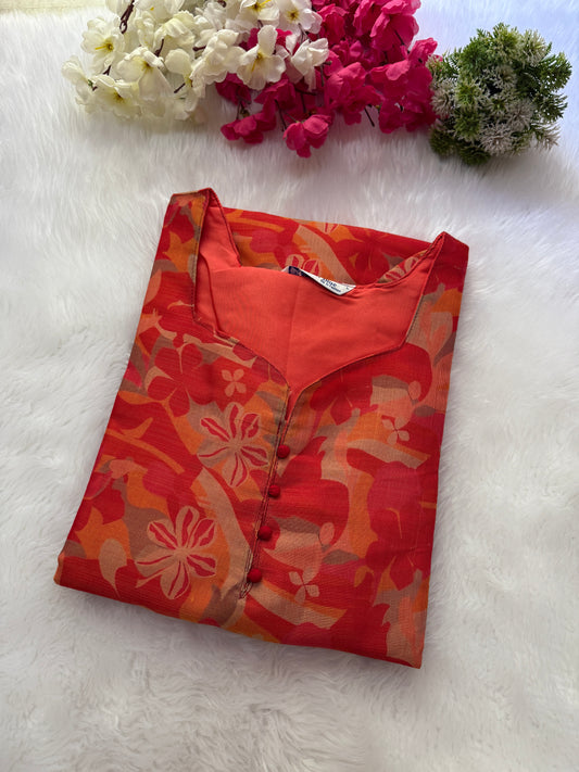 Silk tissue Kurtis