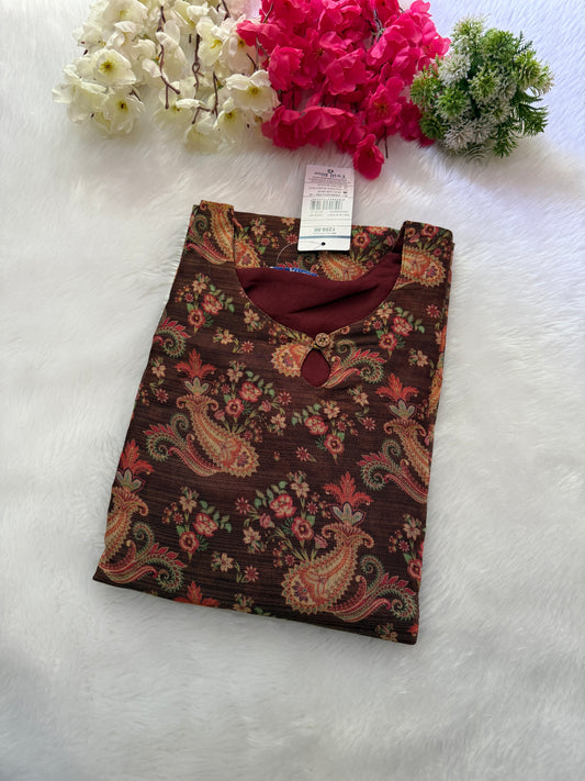 Silk tissue Kurtis