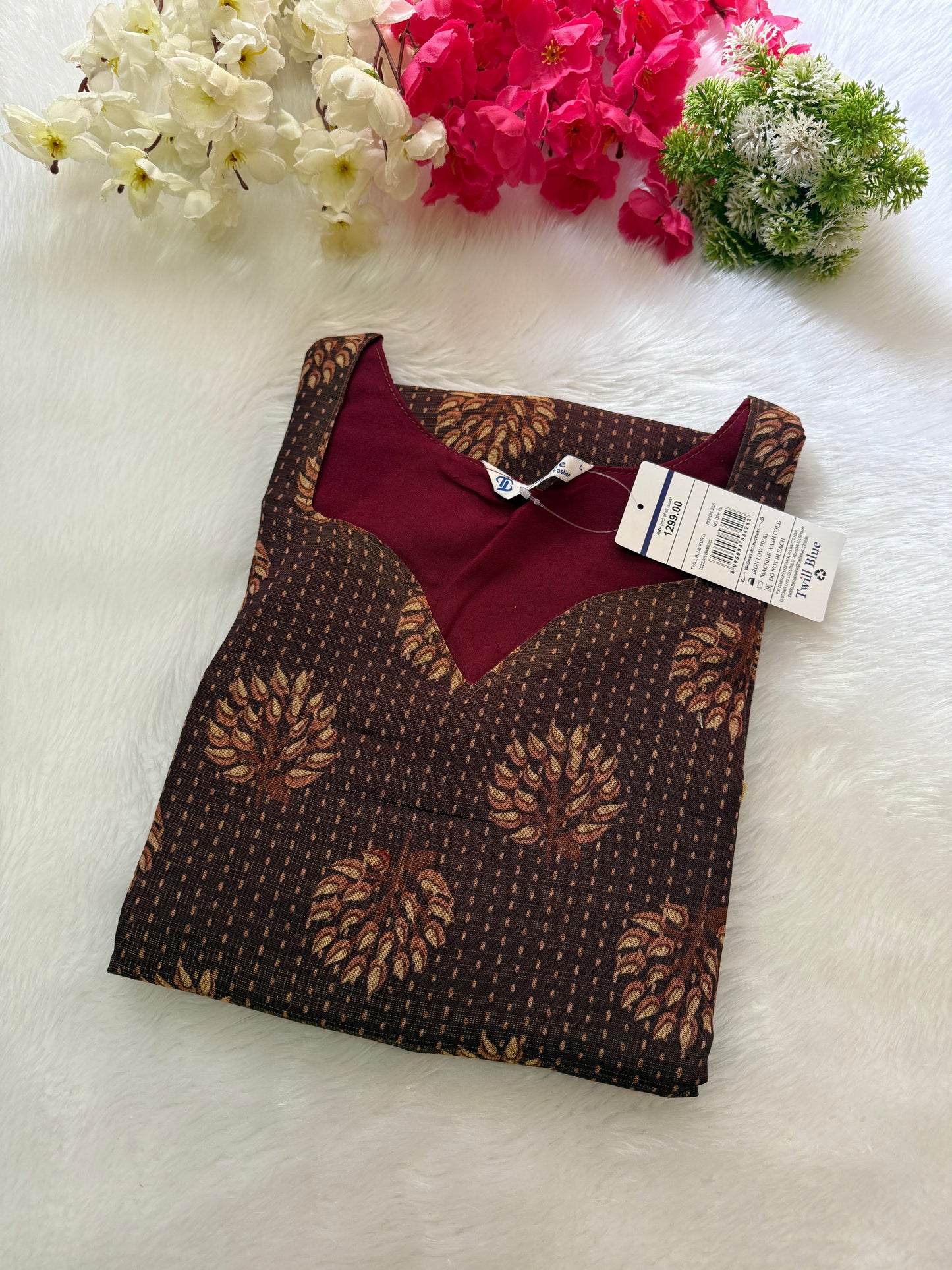 Silk tissue Kurtis