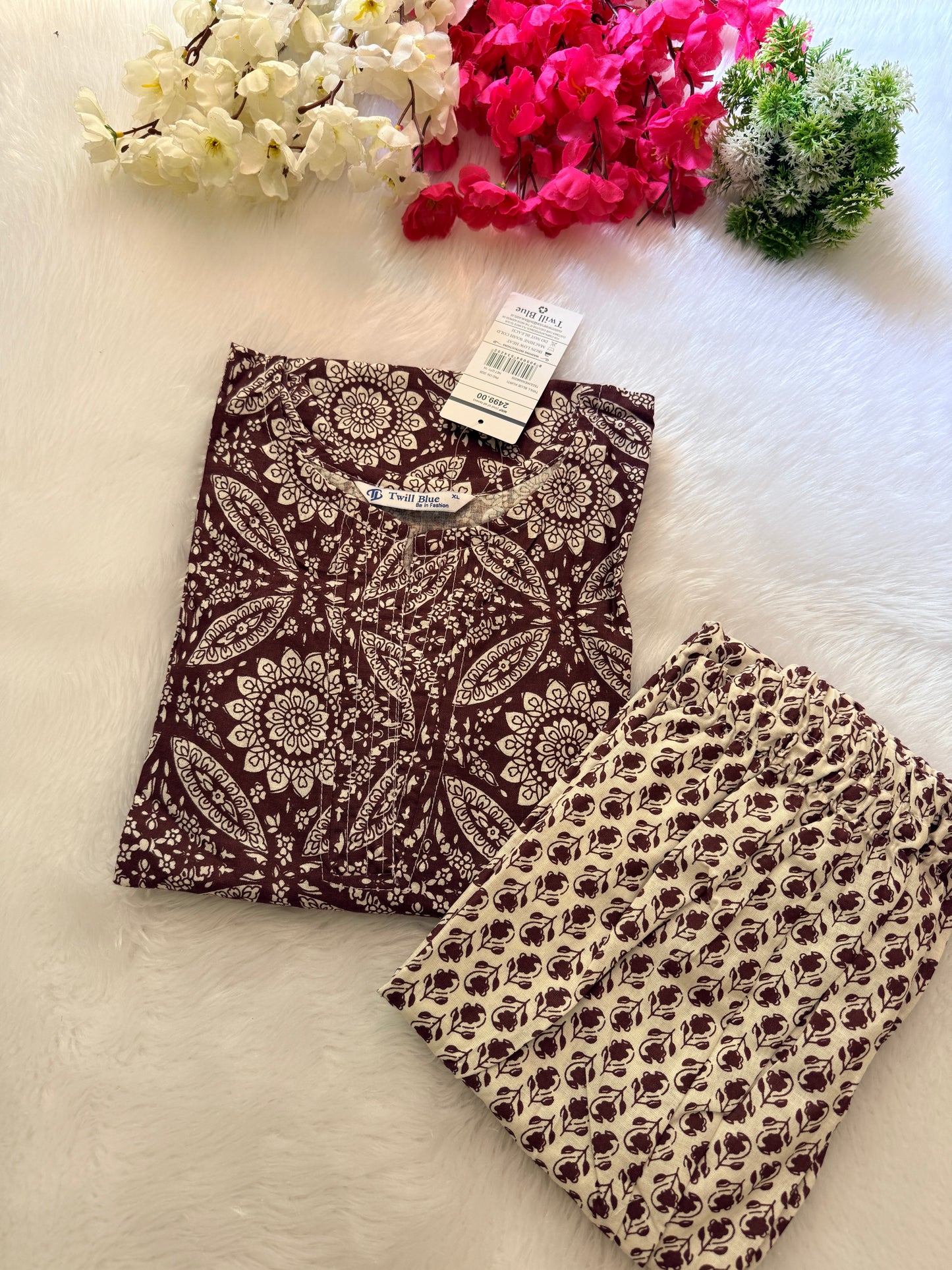 Cotton kurti pant sets