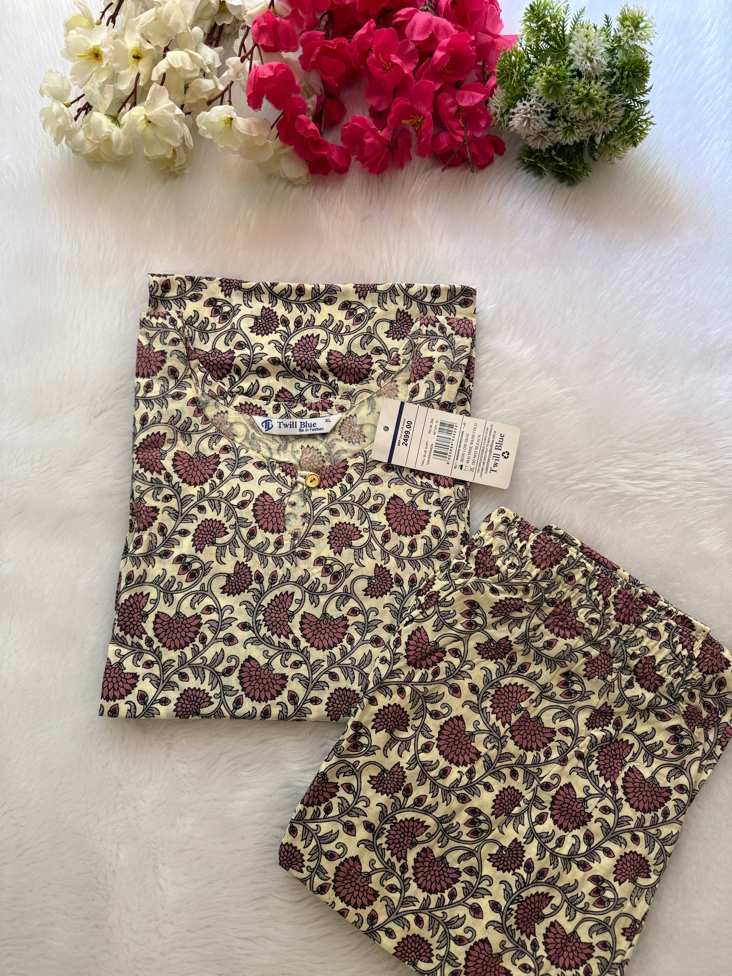 Cotton kurti pant sets