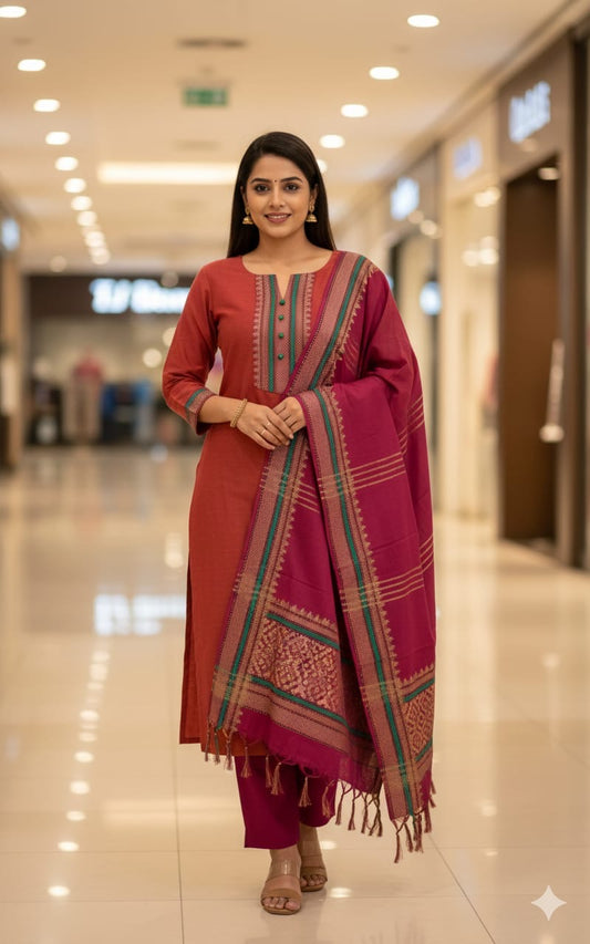 Chettinad cotton 3 piece sets