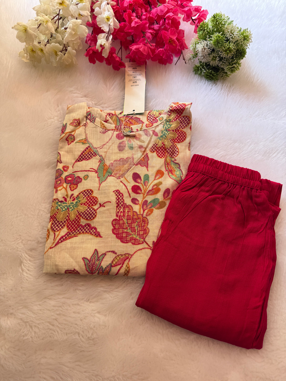 Kurti pant sets (pink)