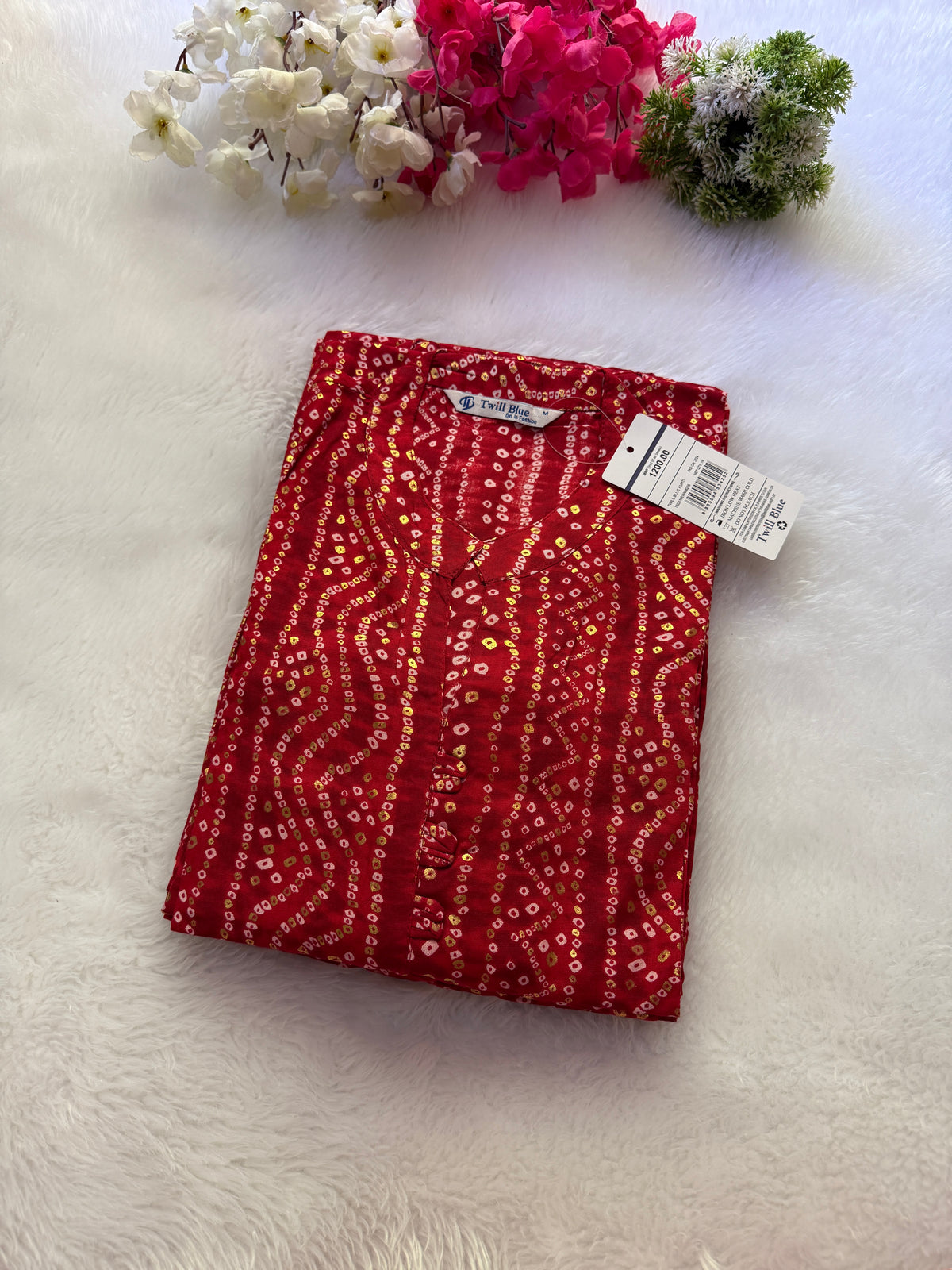 Digital Dola silk Kurtis (red)