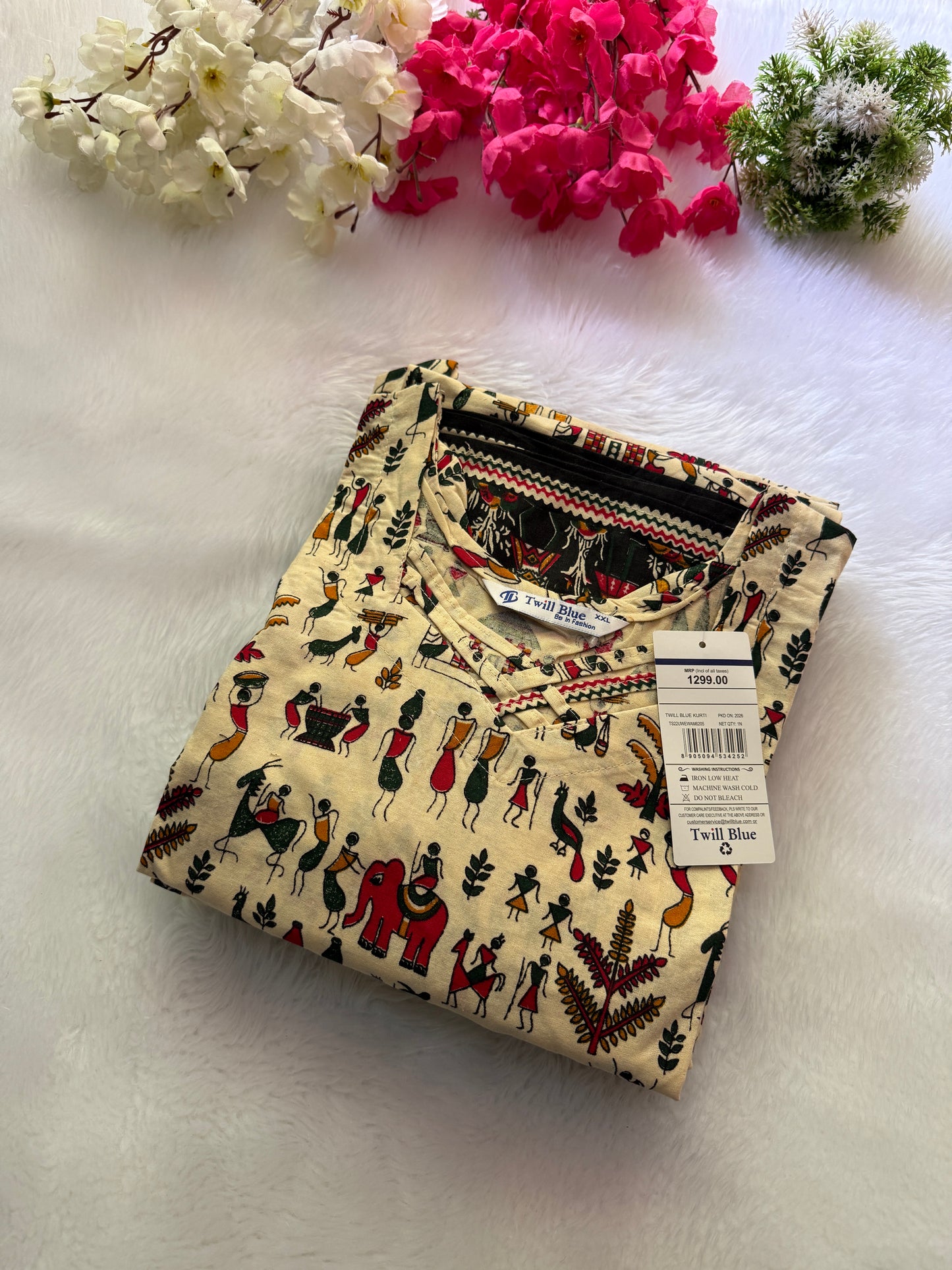 Kalamkari cotton Kurtis black
