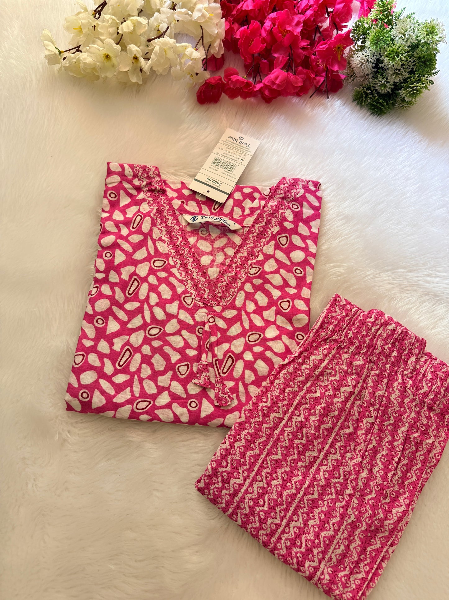 Cotton kurti pant sets