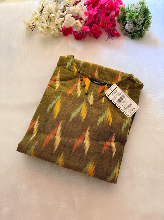 Ikkat cotton Kurtis
