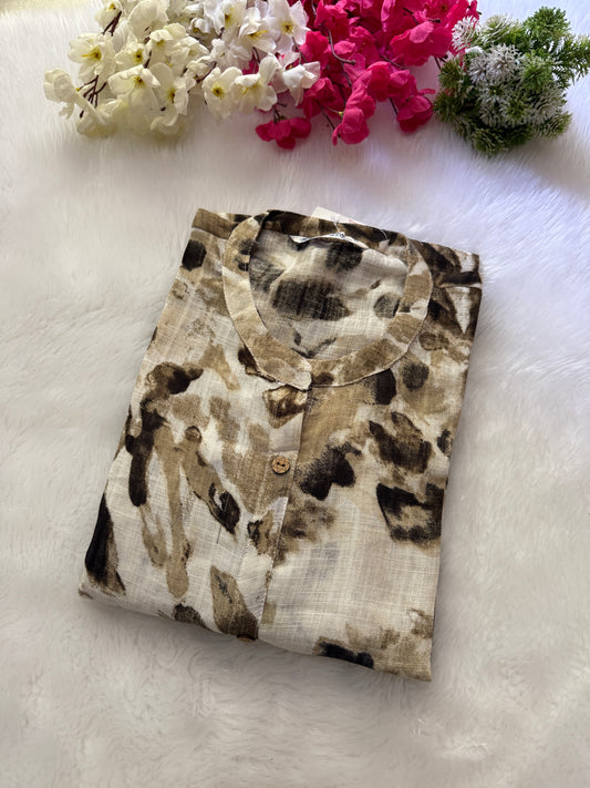 Digital linen Kurtis
