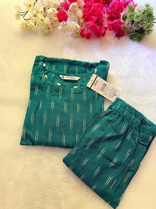 Handloom ikkat co-ord sets