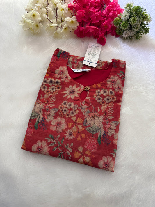 Silk tissue Kurtis