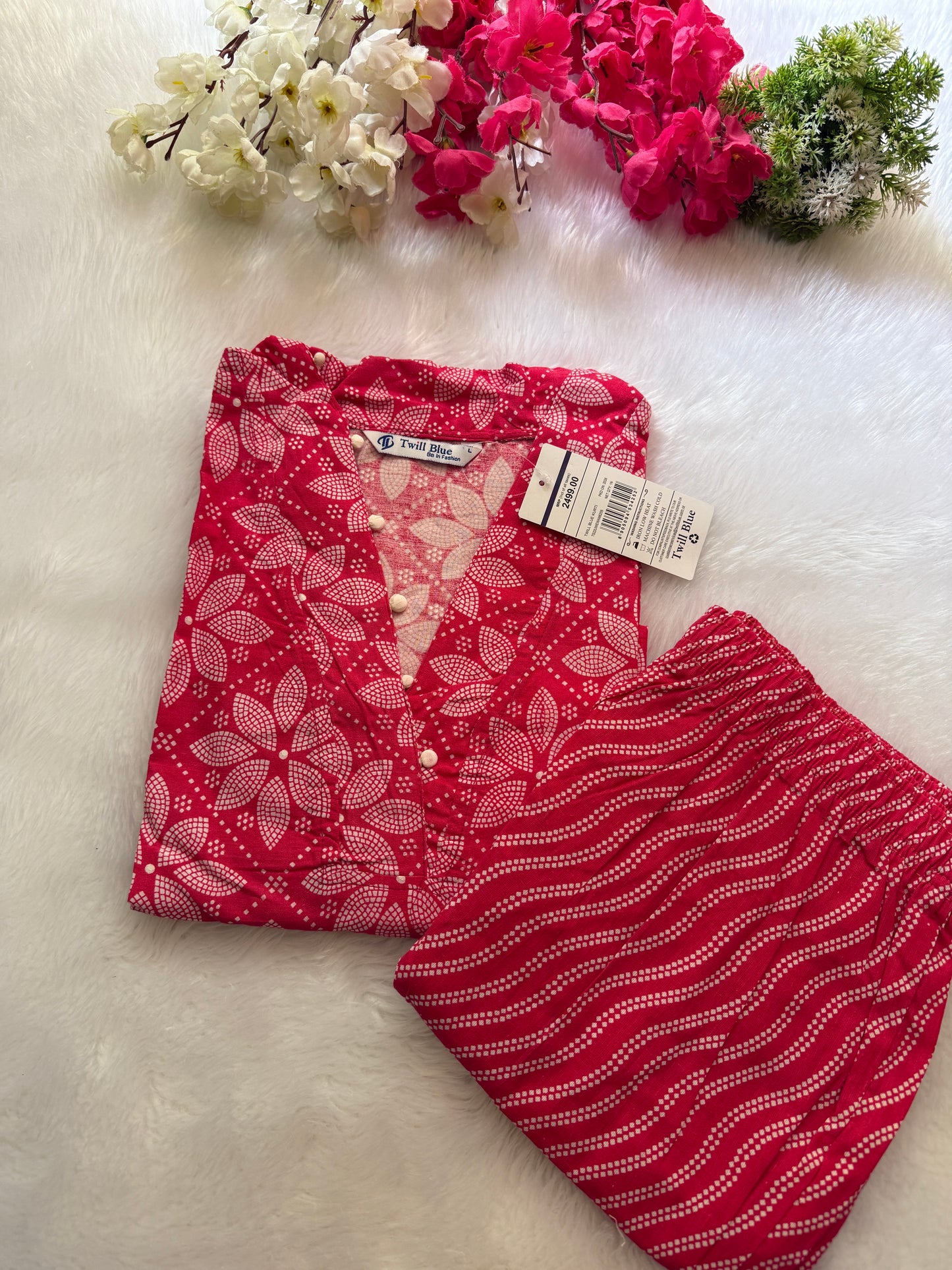 Kalamkari cotton kurti pant set
